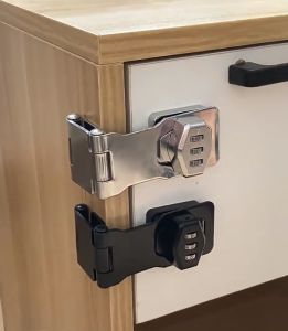 Chốt khóa số dạng lật 3 khúc góc 90-180 độ đều được dùng cho tủ tài liệu ngăn kéo bàn cửa các loại bằng thép mạ chống gỉ