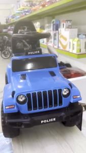 CANDY JEEP RUBICON POLICE KIDS TOLOCAR PUSH CAR RIDE ON TOY AGE 1 - 3 YEARS 4 WHEELS MUSIC LIGHT