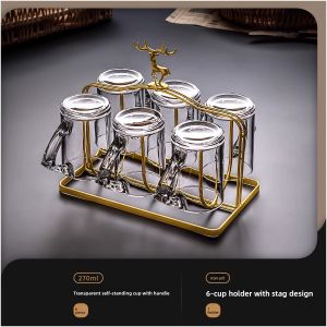 BOANG | Creative High-End Glass Cups with Handles for Home Drinking