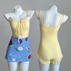 Bộ Đồ Bơi Hai Mảnh Kiểu Váy Cho Nữ Quần Áo Bơi Lội Mùa Hè 2025 Vải Nylon Co Giãn Cao Chất Liệu Trong Suốt Túi Đeo Vai Đơn