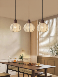 YUANSHIMUYU | New Chinese Style Vintage Lantern Pendant Light 3-Head