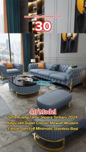 Sofa L Ruang Tamu 1 Set Leter L Minimalis Modern Sudut Kursi Sofa Jati Jepara Mewah 2024