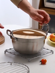 5PCS Anti Scald Stainless Steel Pot Mat Kitchen Insulation Pad Multipurpose Anti Scald Pot Holder