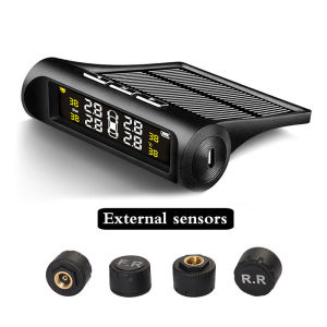 Bộ cảm biến theo dõi áp suất lốp ô tô xe hơi gắn ngoài cao cấp màn LCD pin hỗ trợ năng lượng mặt trời tuổi thọ pin 5 năm lắp bộ cảm biến theo dõi áp suất lốp tpms phù hợp nhiều dòng xe Ford Honda Hyundai Kia Mercedes Mazda Mitsubishi Toyota Vinfa