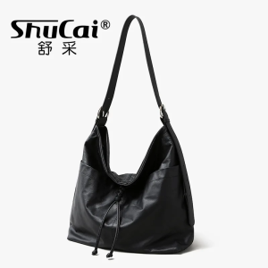 SHUCAI | Soft Genuine Leather Women Underarm Bag Luxury Designer Brand Ladies Shoulder Crossbody Bag for Woman Large Tote Bag Purse 2026