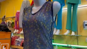 Atasan senam bahan tile