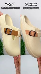 YOTO Fashionable Women Shoes Half Shoes Thick EVA Made Mules Slip On Shoes for Women