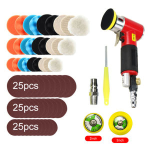 New Orbit Air Sander Mini Pneumatic 1/2/3 Grinding Machine Set for Car Polishing High Speed Air Powered Polisher Air Tool