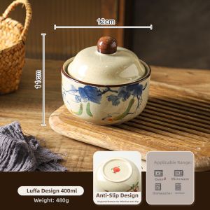 SHELI | Ink Style Ceramic Soup Pot One Person Size