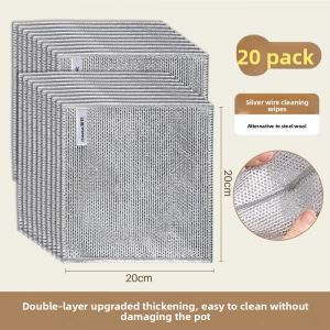 CHAHUA | Oil-Resistant Durable Kitchen Cleaning Steel Wool Scrubbing Cloth