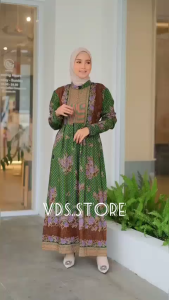 [Bisa COD] Gamis Setelan Muslimat NU Seragam Muslimat Bahan Sanwos Semi Sutra Katun Premium