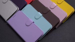 Luxury Solid Color Magnetic Leather Wallet Case For Redmi 15 15A 15C A5 A7Pro 4G 5G 169mm 171mm 173mm Stand Cover Shockproof