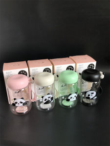 Mini 360ML Plastic Flower Tea Cup Portable Water Bottle with Tea Separator Cute Handy Small Water Cup for Dining And Utensils