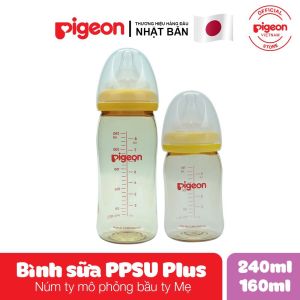 Bình Sữa Cổ Rộng Pi.geon Softouch Peristaltic Plus PPSU 160ml 240ml