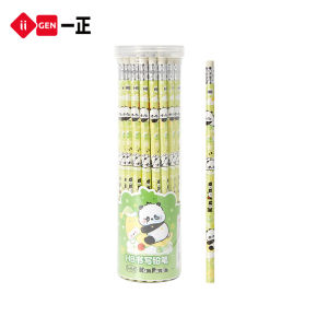 Cartoon Panda Printed round Pencil Writing Pencil HB Grade for Primary School Kids Kindergarten Learning Exam 30 Pieces in a Tube