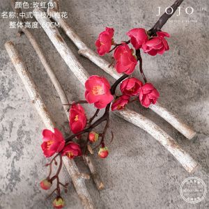 JOJOS L. PD.Bow Artificial Plum Blossom And Wax Cherry Branches Decorations for Wedding Festive Home Decor Fake Flowers