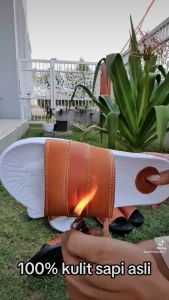 Sandal Pria 100% Kulit Sapi Sol Phylon - Model Kekinian SKYFIRE - Ringan, Lentur, Nyaman (Tidak Licin di Air)