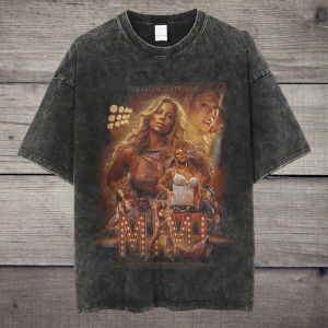 American Vintage Mariah Carey 2025 Tour T-Shirt Short Sleeve Loose Fit Cotton round Neck Digital Print Breathable Youth Fashion