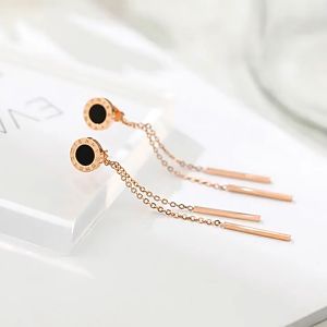Anting Titanium Cantik Juntai BVL Wanita Import Tahan Luntur Anti Karat - Warna Rose Gold