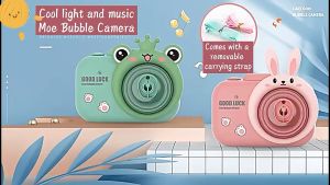 Kids Automatic Bubble Gun Blower with Music and Light Portable Bubble Machine Birthday Gift Goodie Bag Filler