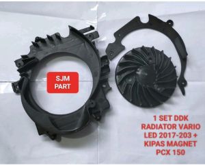 DUDUKAN RADIATOR + KIPAS PCX 150 OLD NEW LED VARIO 125-150 LED (auto ngiung)