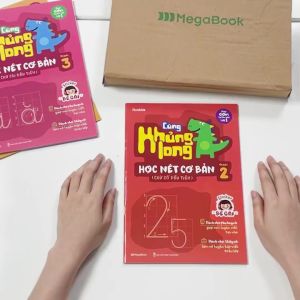 Sách Cùng khủng long học nét cơ bản quyển 2 (chữ số đầu tiên) bé gái - MGB