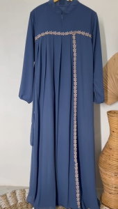 Gamis/Dress Variasi Renda Bunga Mat Ceruty Babydoll Allsize fit XL