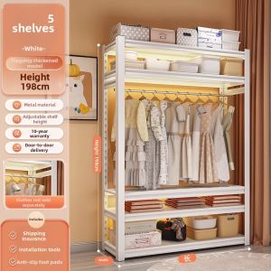Freely Assembled Open Metal Wardrobe