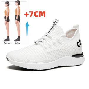 Banchugw 2024 Sneakers Men Elevator Shoes Height Increasing Shoes for Man Insoles 7CM Hidden Heels Sports Inner Heightening Shoes