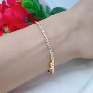 Gelang Tangan Bangle Wanita Perhiasan Aksesoris Fashion Lapis Emas Anti Karat R8-7F