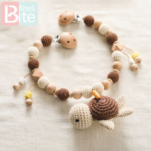Baby Rattle Toys 0-12 Months Newborn Crochet Rattle Stroller Mobile Toys Wooden Clips Pendant Toys for Newborn Baby Animal Toys
