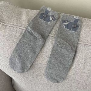1/3 Pair Three-Dimensional Cat Printed Men female Mid Tube Socks Soft Comfortable Sweat Absorbing Breathable Casual Couples Sock
