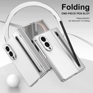 szhaiyu | Premium Leather Hinge Protection Phone Case For Samsung Galaxy Z Fold 8 7 6 5 4 Ultra With Stylus Pen & Screen Protector Cover