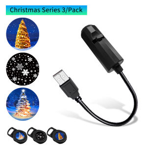 Christmas Halloween Led Projection Moon Lamp USB Night Light for Party Bedroom Holiday Decoration Ceiling Wall Atmosphere Light