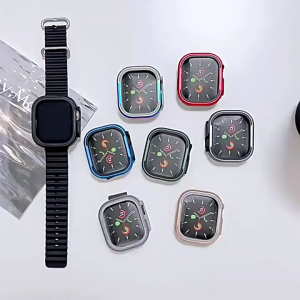 Aluminum alloy Case for apple watch Ultra 2 49mm series 10 9 8 7 6 se TPU Bumper+Metal Frame for iWatch 46mm 42mm 45/44/41/40mm