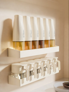 MODERN SWEETHOME | Wall-Mounted Kitchen Oil Dispenser and Seasoning Storage Set