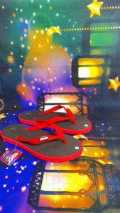 MIZEO STREET Sandal Jepit Pria Wanita Rubber Kombinasi Merah - Hitam M025