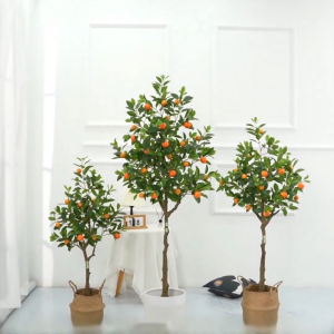 [Free shipping] Artificial Plants 80/120/150/180CM artificial orange tree no odor maintenance-free suitable for indoor home/office/wedding decoration