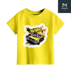 KAOS ANAK HOT WHEELS YELLOW CAR USIA 1-12 TAHUN ANAK COTTON COMBED 30 S KAOS ANAK COWOK DISTRO