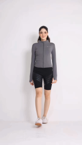 Gen Active Kaos Olahraga Wanita Lengan Panjang Pakaian Cewek Sports Running Gym Yoga