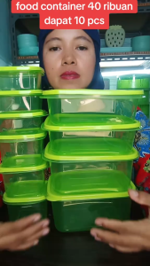 ( isi 10 ) Wadah Tempat Penyimpanan Makanan Food Container - Toples Plastik Food Kontainer Kotak Makan