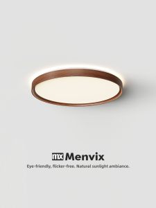 Menvix | Retro Wooden Color Ceiling Light