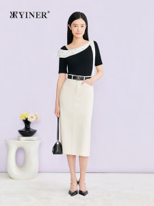 YINER | Elegant Bead Bow Decorated Knit Top