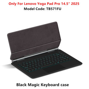 AJIUYU | Magic Keyboard Folio for Lenovo YOGA Pad Pro 14.5 inch 2025 TB571FU Tablet Floating Cantilever Stand Cover Multi-Touch Backlight