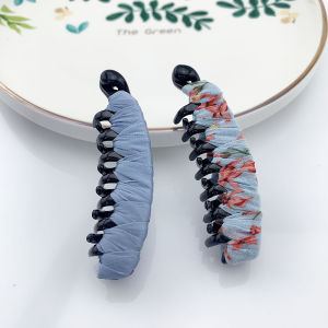 สไตล์เกาหลีผ้าทําด้วยมือคลิปกล้วยเครื่องประดับผมที่เรียบง่ายอเนกประสงค์ขนาดเล็กโบว์กลับออกแบบกิ๊บ