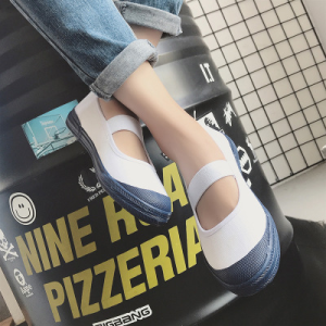 National Road JK Shoes Versatile Japanese Style Lightweight Flat Bottom Nursing Fabric Shoes New Round Head Indoor Shoes for Daily Use