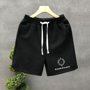 กางเกงขาสั้นลายทางสำหรับผู้ชาย ทรงหลวม สไตล์ลำลอง กางเกงขายาวทรงตรง ทรงหลวม ทรงลำลอง ฤดูร้อน ใหม่ แบรนด์ Kuraishi
