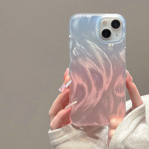 CrashStar Fashion Gradient Colorful Laser Phone Case For iPhone 16 15 14 13 12 Pro Max Glossy Hard Shockproof Phone Cover Casing Shell Hot Sale