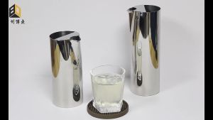 1/2L Kitchen Cold Wine Pitcher Stainless Steel Pot Jug Kettle Beer Jar Bar Ice Jar Container for Restaurant Cafe Mix Bar