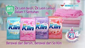 SOKLIN SOFTERGENT MAGNOLIA BERRIES Deterjen Bubuk + Softener 720 gram